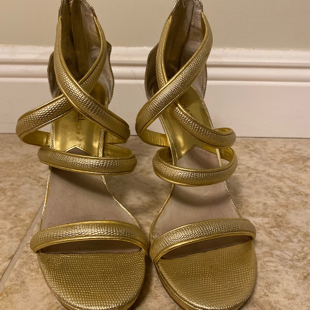 Michael Kors Gold Strappy Heels